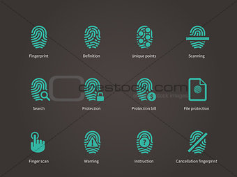 Fingerprint and thumbprint icons.