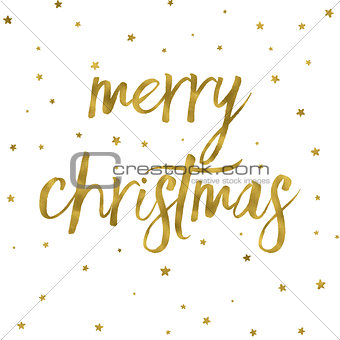 Gold effect Merry Christmas background