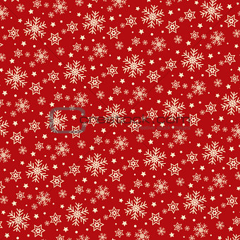 Snowflakes and stars background 