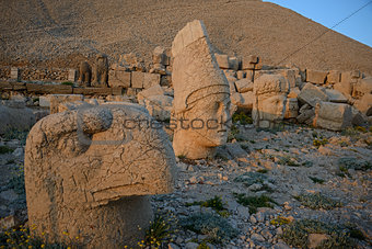 Ptah, Apollo and Tyche statues  in Mount Nemrut