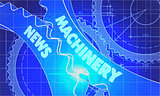 Machinery News on Blueprint of Cogs.