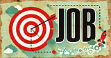 Job Concept. Poster in Flat Design.