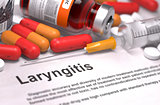 Diagnosis - Laryngitis. Medical Concept.