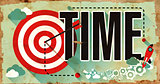 Time on Grunge Poster in Flat Design.