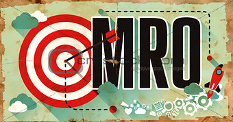 MRO Concept. Poster in Flat Design.