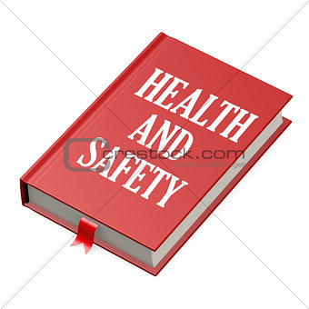 Book with a health and safety concept title