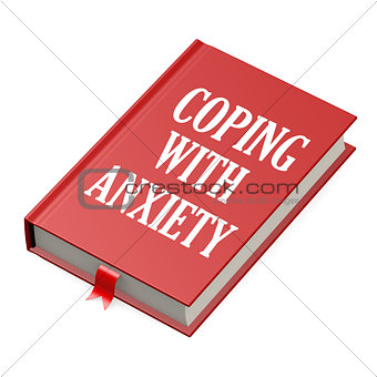 Book with an anxiety concept title