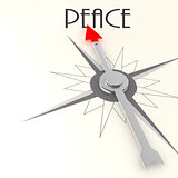 Compass with peace value word