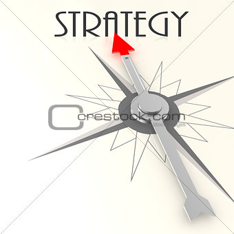 Compass with strategy word