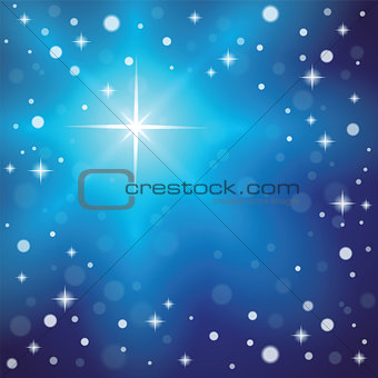 Christmas snowflakes on a blue background.