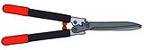 Black and red hedge shears