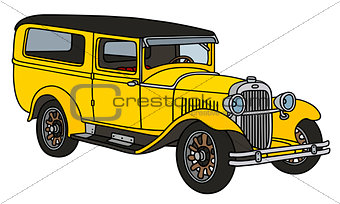 Vintage yellow station wagon