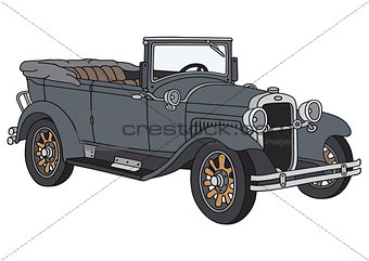 Vintage gray cabriolet