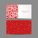 Business card, floral design