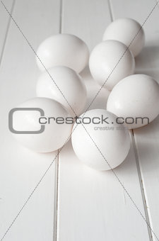 Fresh White Eggs