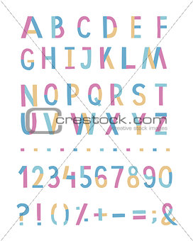Decorative colourful font