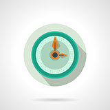 Flat color wall clock vector icon