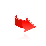 Red arrow. Vector