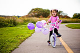 girl riding a bycicle