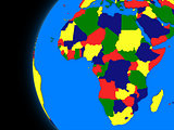 African continent on political Earth