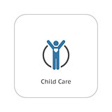 Child Care Icon. Flat Design.