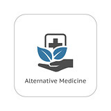 Alternative Medicine Icon. Flat Design.