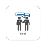 Deal Icon. Flat Design.