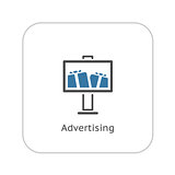 Advertising Icon. Flat Design.