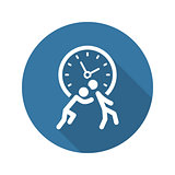 Time for Action Icon. Flat Design.