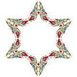 Antique ottoman turkish pattern vector design fifteen