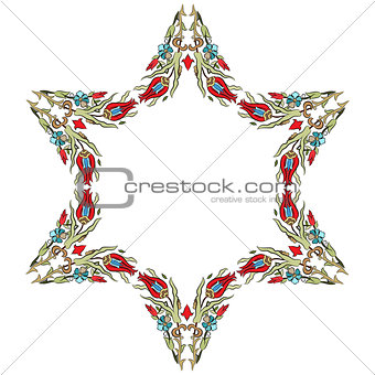 Antique ottoman turkish pattern vector design fifteen