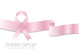 Breast cancer awareness month vector background
