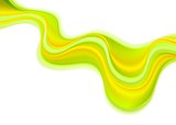Green yellow wavy art background