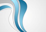 Blue and grey abstract wavy background