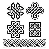 Celtic Irish patterns and braids - vector