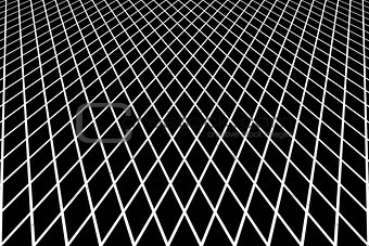 Diamonds latticed texture. Perspective view. 