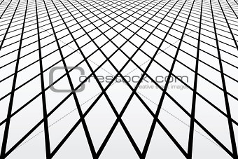 Latticed geometric texture. Perspective view. 