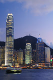 Sunset in Hong Kong City
