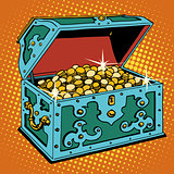 Treasure chest with Golden coins