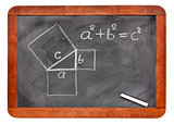 Pythagorean theorem on blackboard