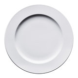White big size, empty flat plate isolated