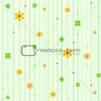 Vector illustration of seamless floral pattern. Flower background