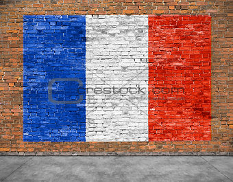 Flag of France and foreground