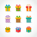 Vector Gift box colorful icons