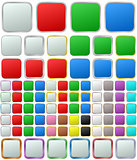 Color metallic rounded square button set