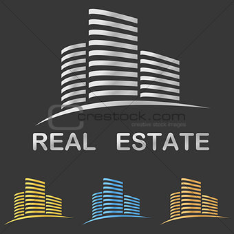 Real estate vector logo design template