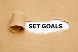 Set Goals Torn Paper Concept