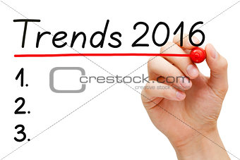 Trends 2016 List Concept