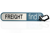 Freight word on the blue find it banner 