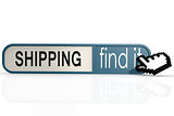 Shipping word on the blue find it banner